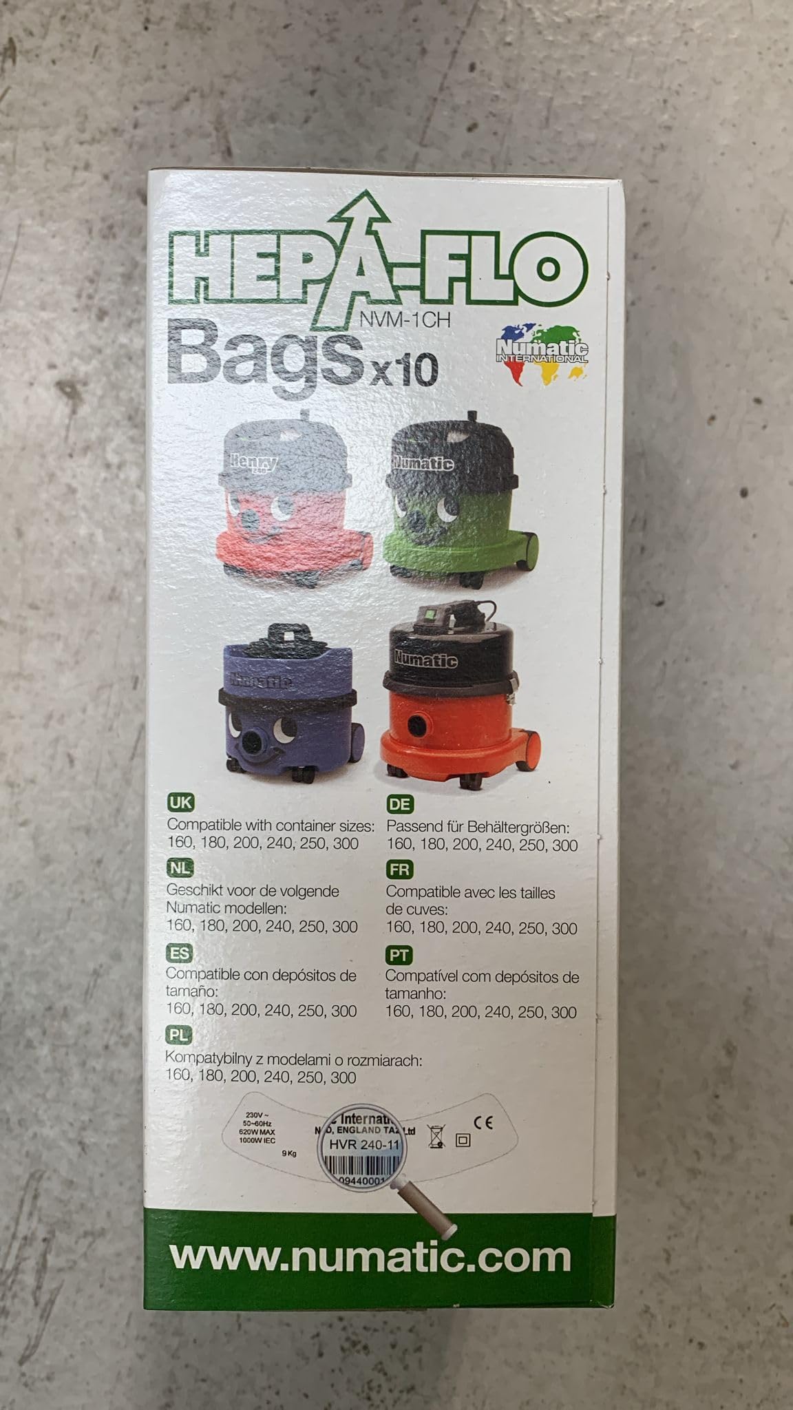 Amazon.com - Numatic Genuine Henry Hepaflo Vacuum Bags